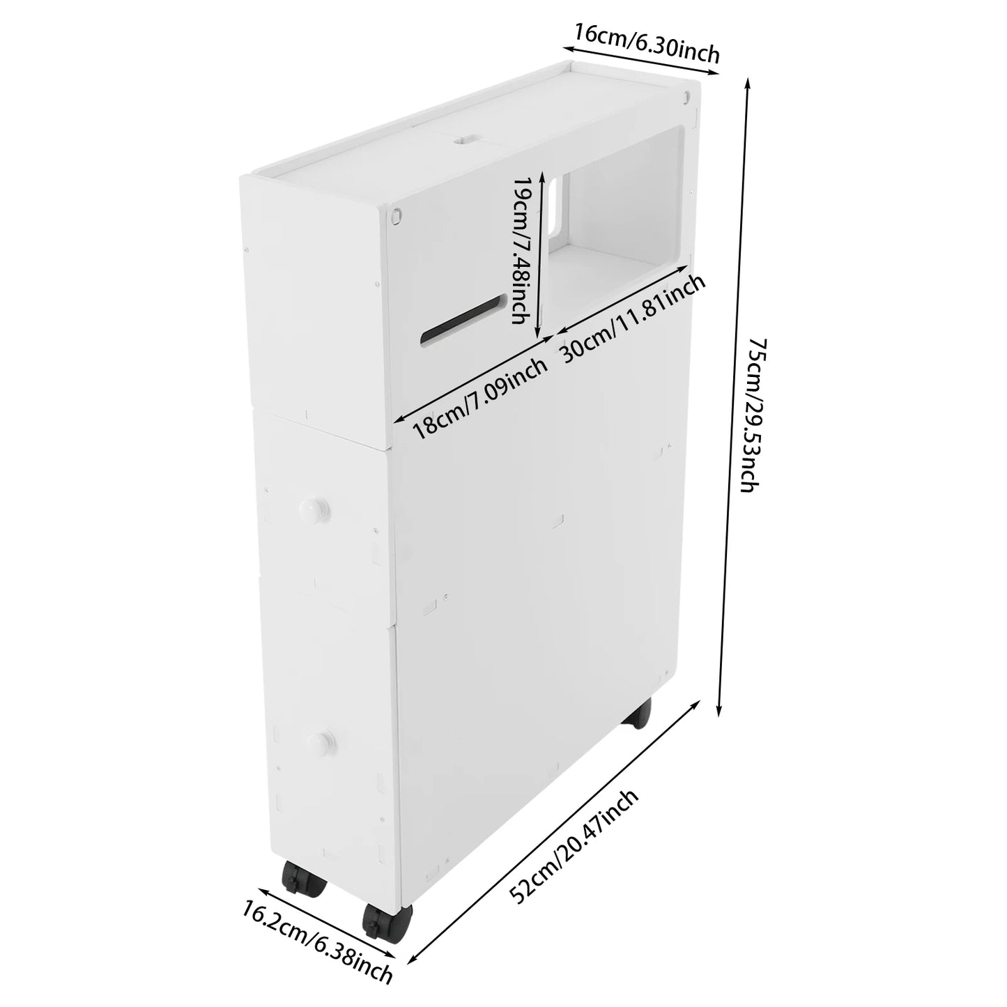 Bathroom Storage Cabinet, Narrow Floor Storage Cabinet, Storage Cabinet with Drawers