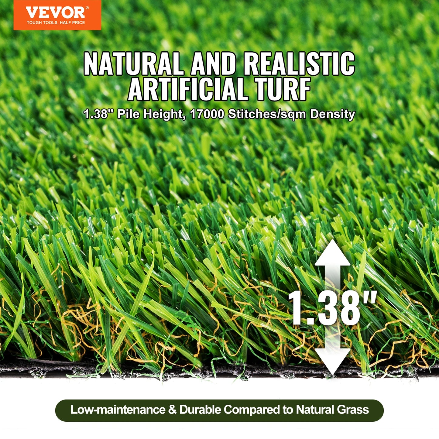 Artificial Grass Rug Outdoor Door Mat Drainage Holes Patio