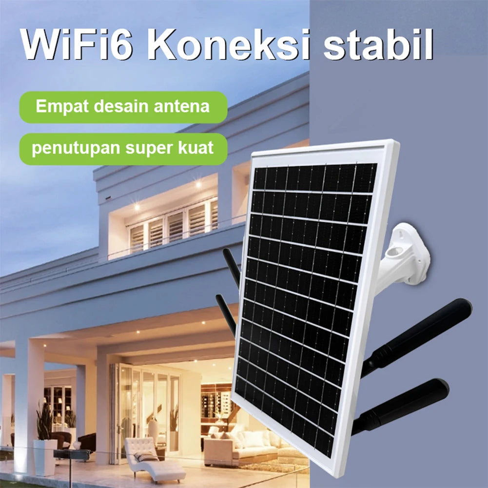 Solar Panel Powered Outdoor Wireless Router 15W 25600mAh 4G LTE Modem Router with SIM Card Slot for Outdoor Security Camera Etc