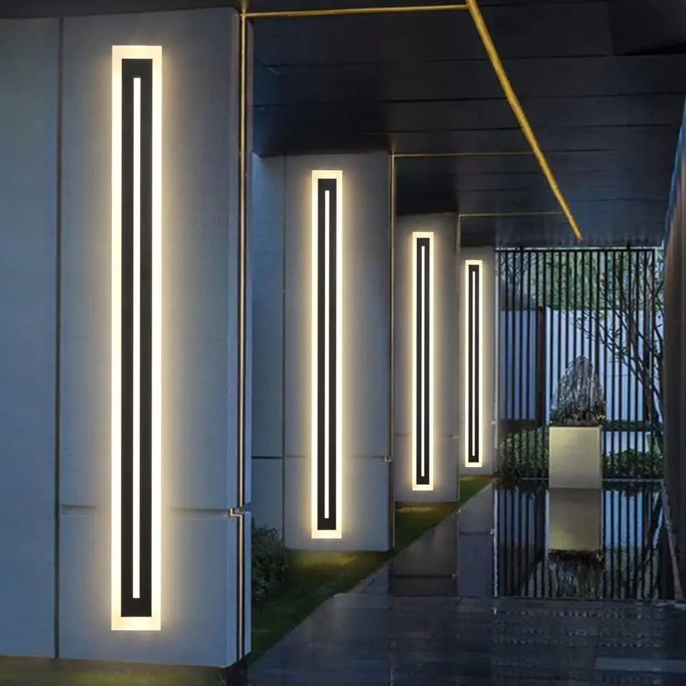 Outdoor Long Strip Modern LED Wall Lighting Fixture Lamps, Wall Sconce Fixture Wall lamp Elegant Frosted