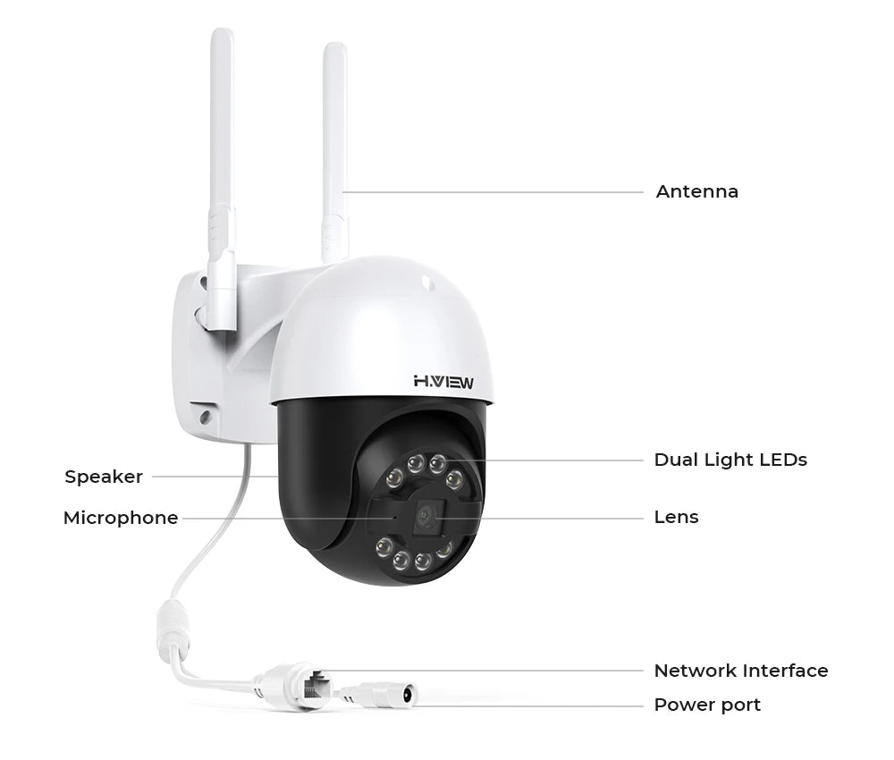H View 8CH 5MP Wireless Security Camera System NVR Kit