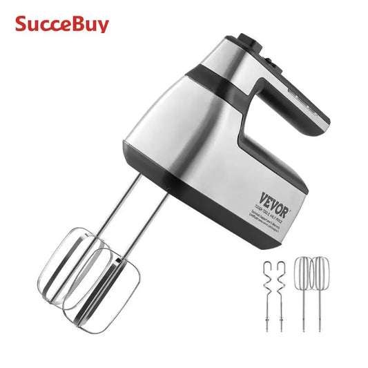 VEVOR Cordless Electric Hand Mixer 5 Gear 1100 RPM