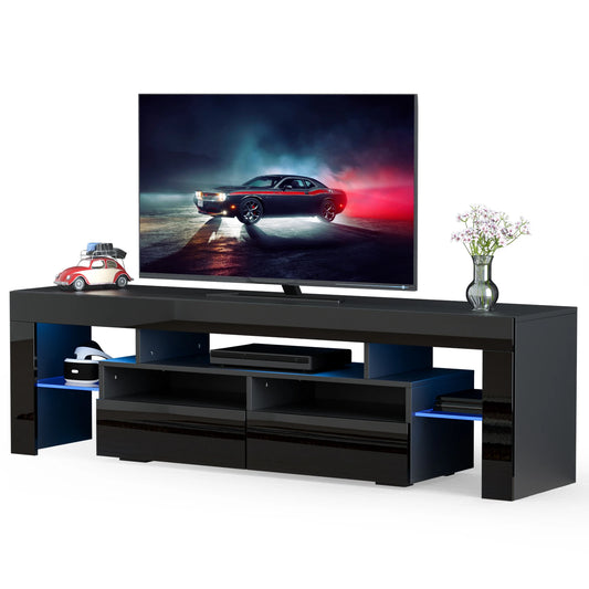 LED TV Stand with 20 Color Lights and Storage Drawers