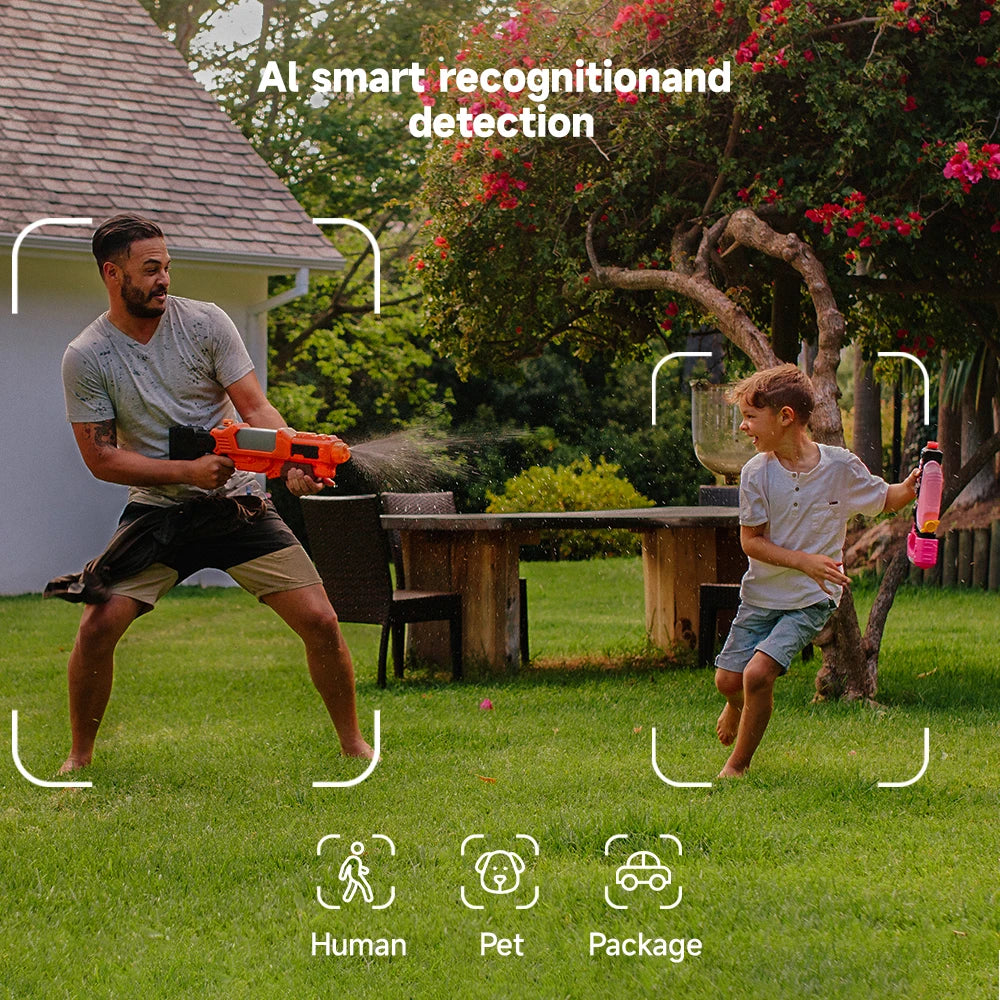 Xiaovv camera 8MP 4K wifi camera dual lens wireless outdoor monitoring AI human detection security IP automatic tracking camera