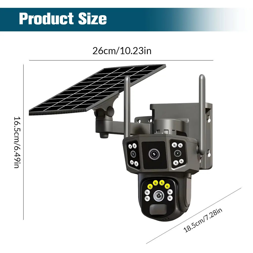 9MP 4K IP Camera Dual Lens WiFi PTZ Panoramic Surveillance