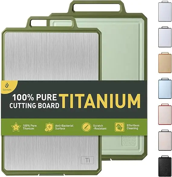Titanium Cutting Boards for Kitchen Non Toxic Chopping Board with Handle