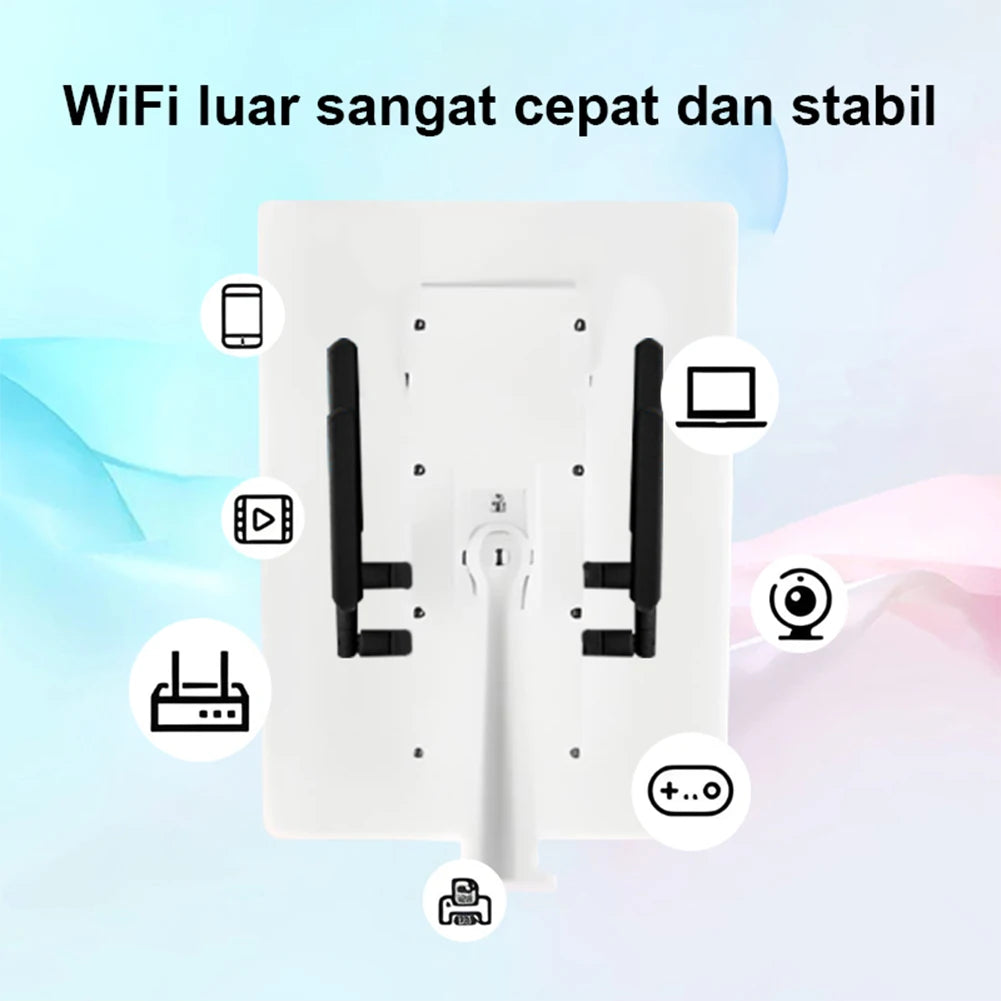 Solar Panel Powered Outdoor Wireless Router 15W 25600mAh 4G LTE Modem Router with SIM Card Slot for Outdoor Security Camera Etc