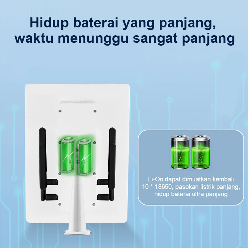 Solar Panel Powered Outdoor Wireless Router 15W 25600mAh 4G LTE Modem Router with SIM Card Slot for Outdoor Security Camera Etc