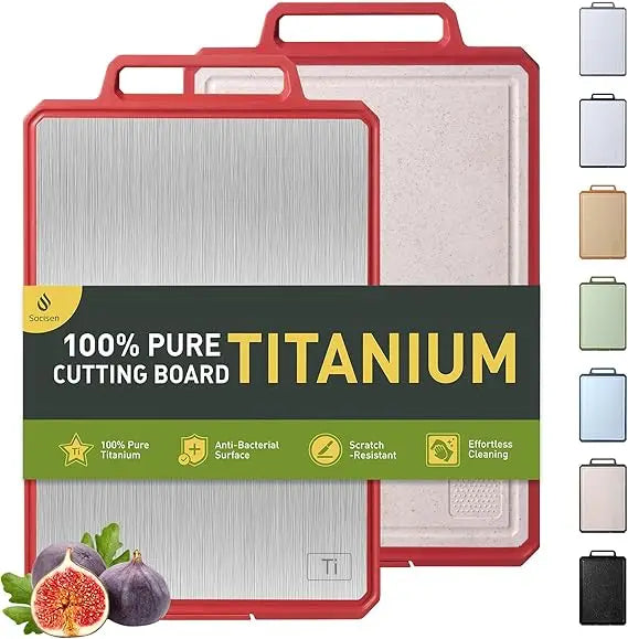 Titanium Cutting Boards for Kitchen Non Toxic Chopping Board with Handle