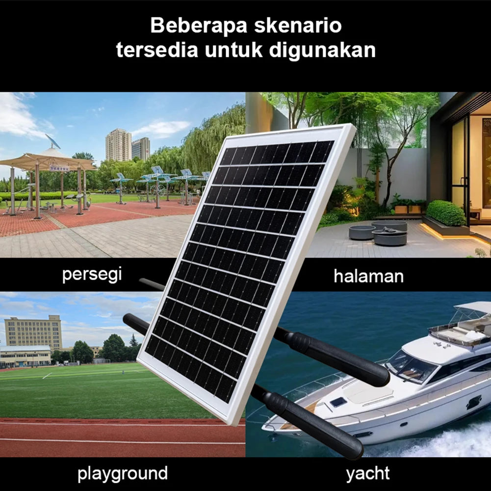 Solar Panel Powered Outdoor Wireless Router 15W 25600mAh 4G LTE Modem Router with SIM Card Slot for Outdoor Security Camera Etc