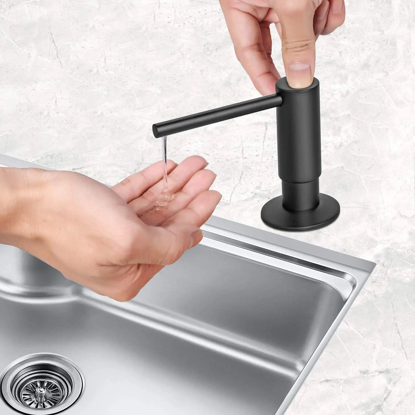 Samodra liquid Soap Dispenser With Extension Tube Kit Brass Pump Head For Kitchen Sink Bathroom