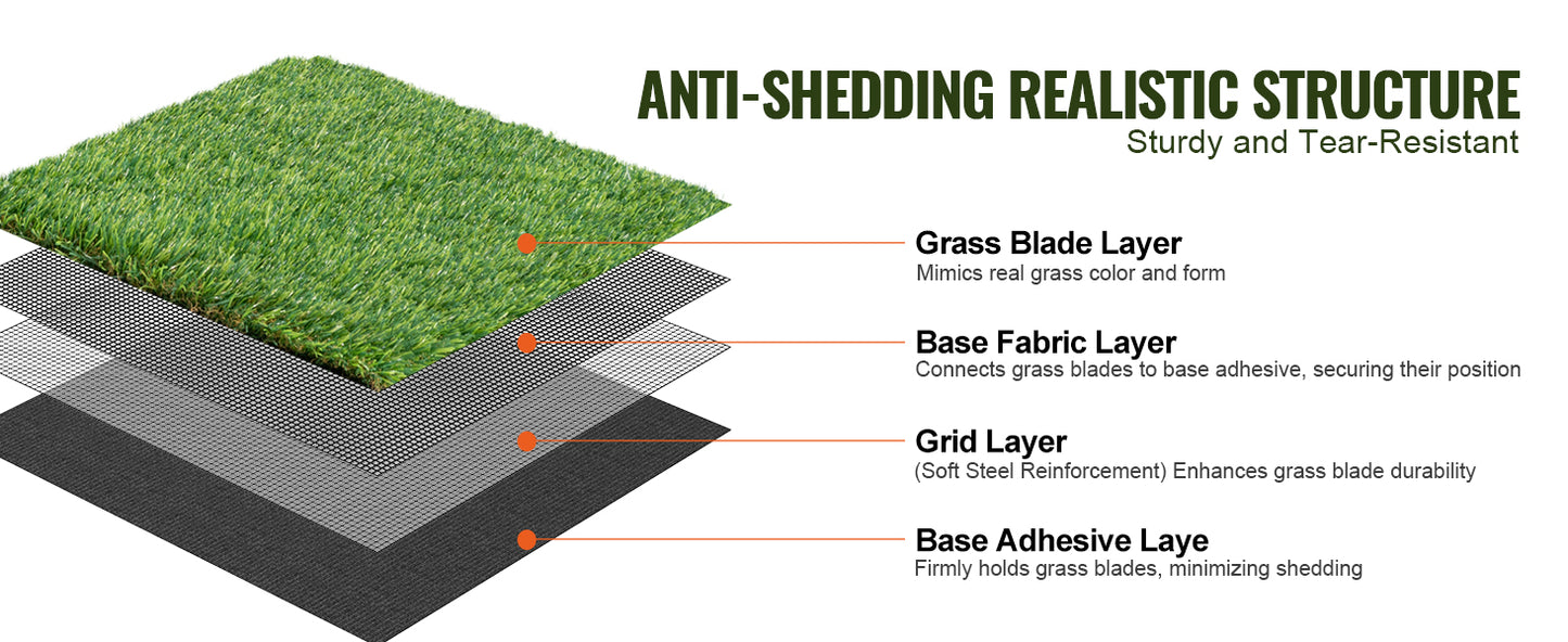 Artificial Grass Rug Outdoor Door Mat Drainage Holes Patio