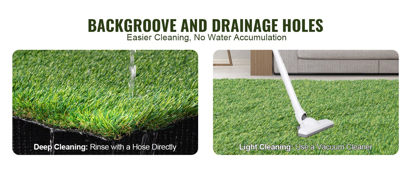 Artificial Grass Rug Outdoor Door Mat Drainage Holes Patio