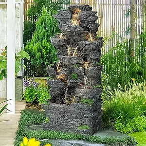 Garden Waterfall Fountain Outdoor - Water Fountains and Waterfalls, Outdoor