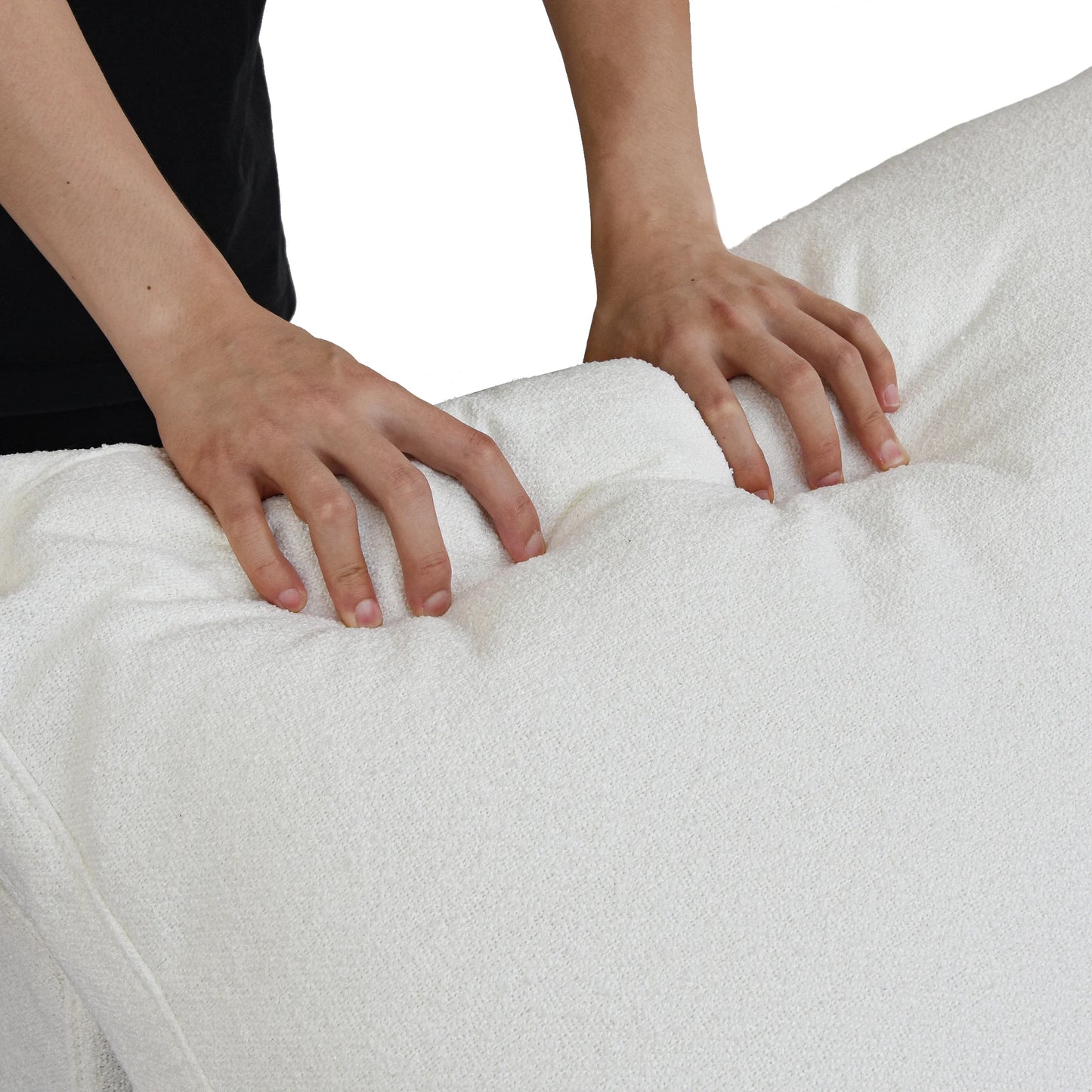 120.45" Cloud Modular Sectional Sofa Minimalist 3-Seats Sofa Couch Convertible Couch Deep Seat