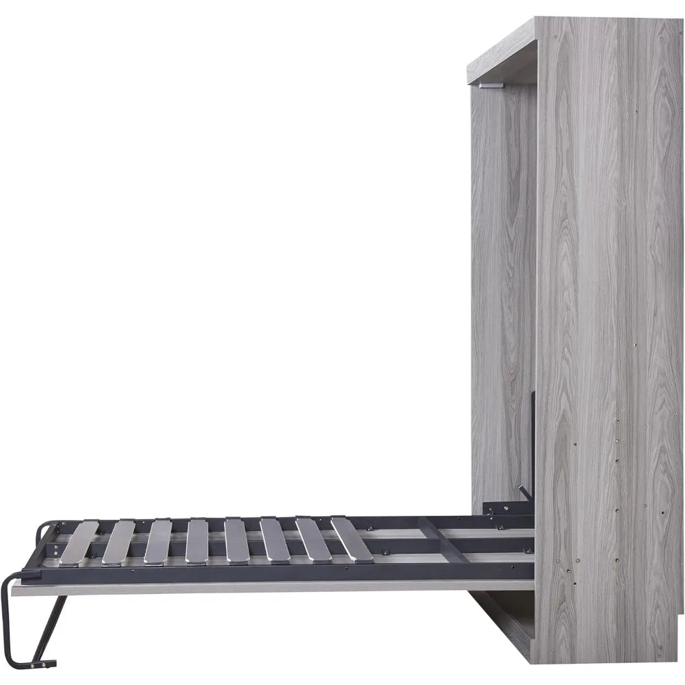 Farmhouse Twin Size Murphy Bed, Murphy Bed Wardrobe Wall Bed, Wood Folding Bed