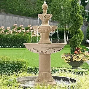 Large Outdoor Water Fountains for Gardens - 48.4 Tall Cascading
