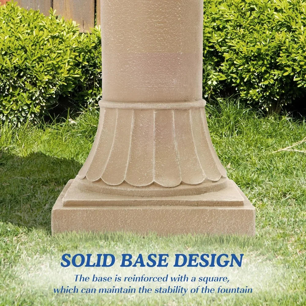 Large Outdoor Water Fountains for Gardens - 48.4 Tall Cascading