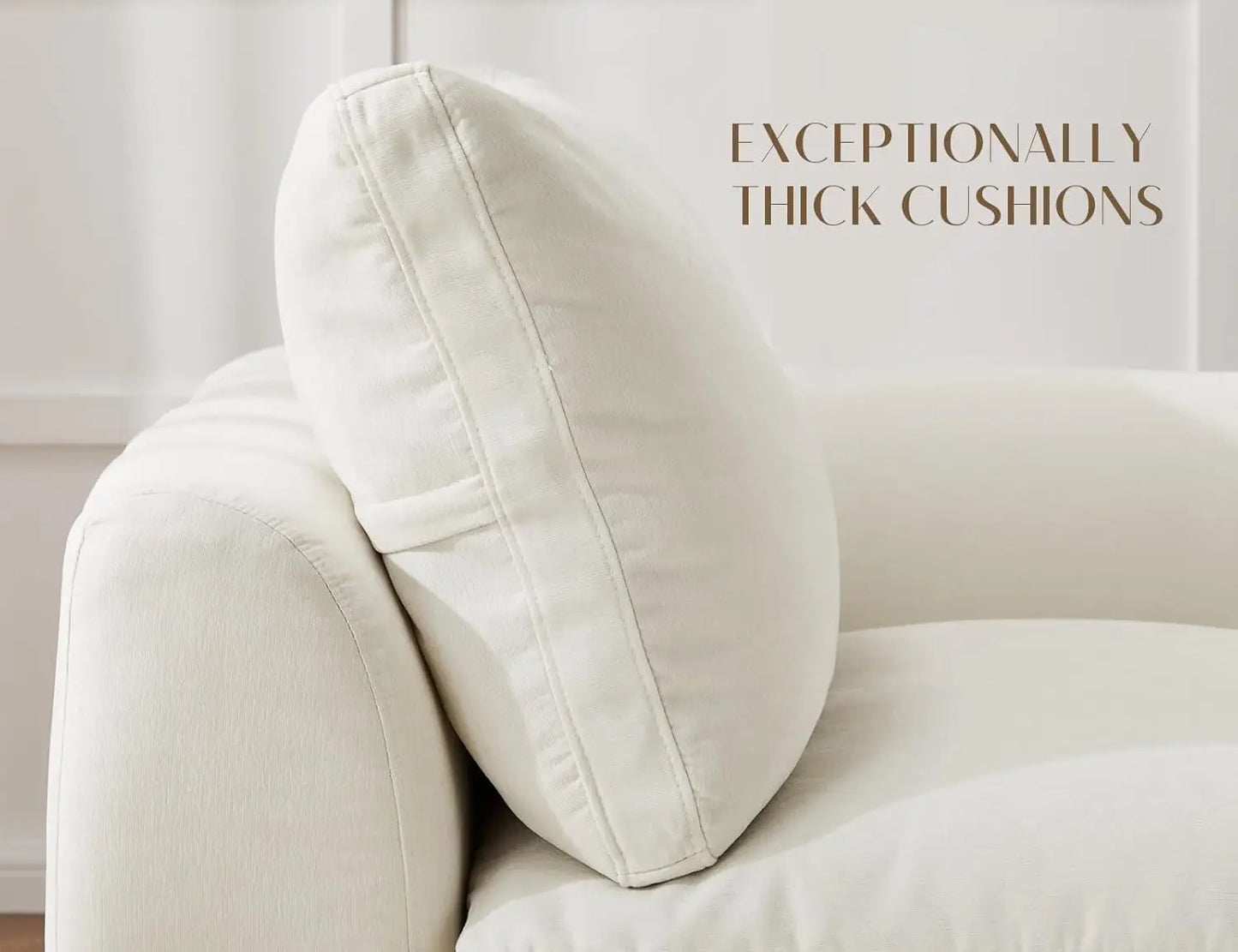 Oversized Cloud Couches for Living Room, Convertible Sectional Couch with Ottoman