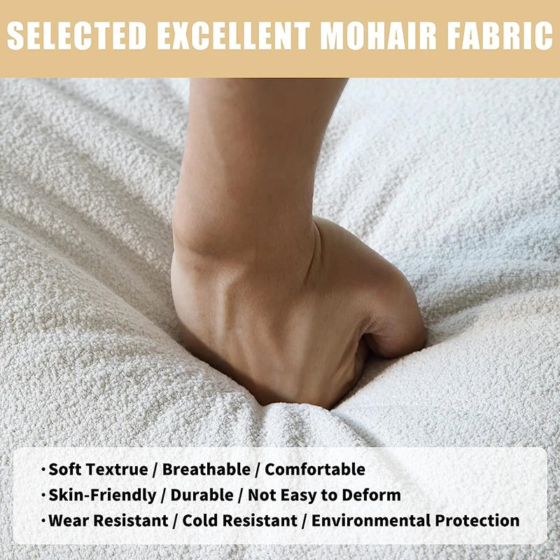 Teddy Fabric Bean Bag Sofas Comfy Lazy Floor Sofa Couch Soft Lounge Chairs Foam-Filled