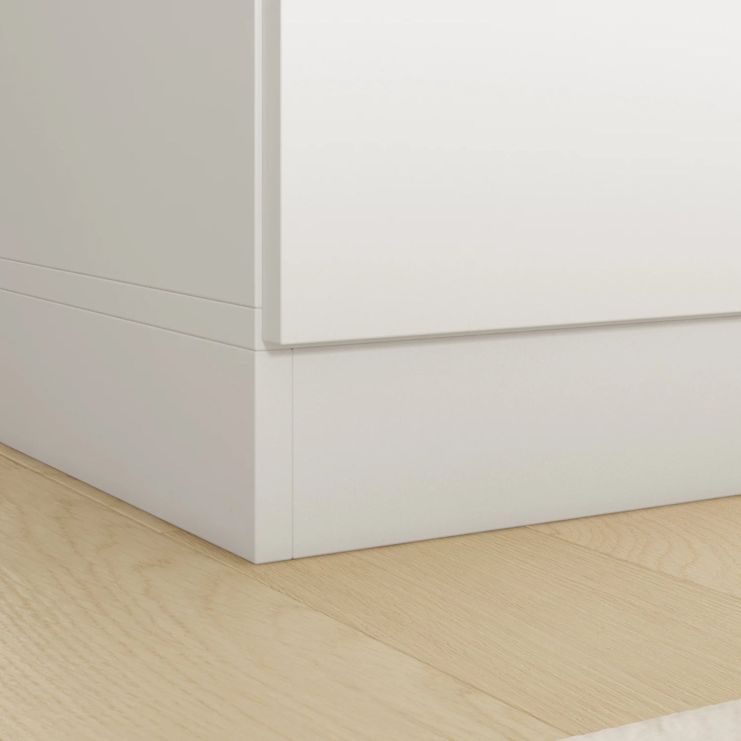 FUFU&GAGA Modern Wardrobe Armoire Closet with 2 Drawers, 6 Storage Cubes & 2 Hanging Rods