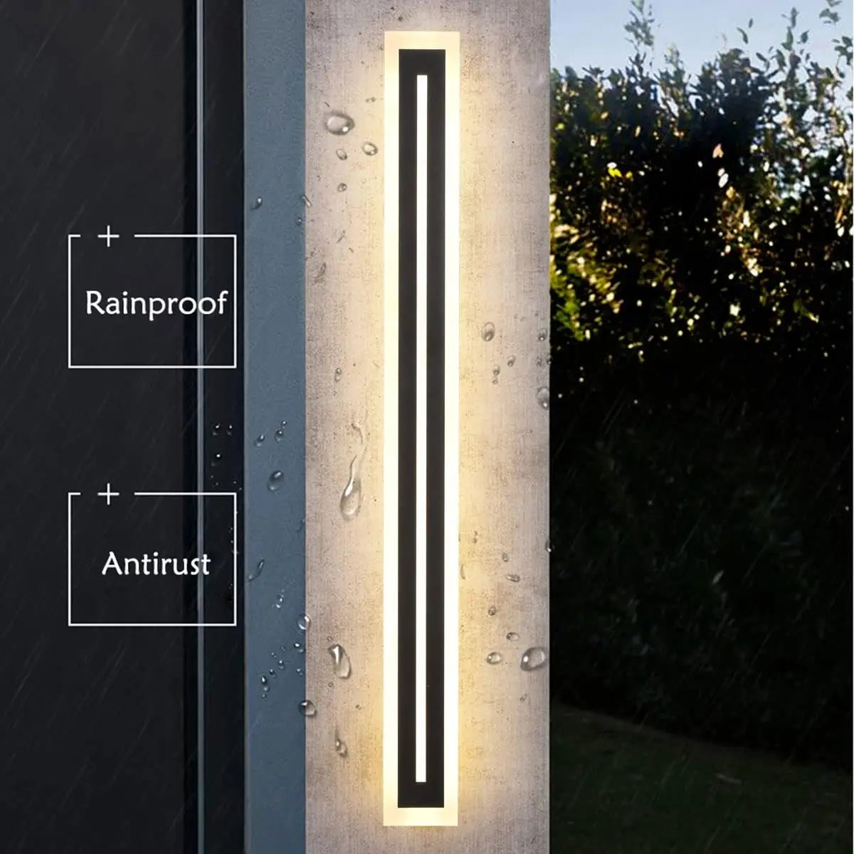 Outdoor Long Strip Modern LED Wall Lighting Fixture Lamps, Wall Sconce Fixture Wall lamp Elegant Frosted