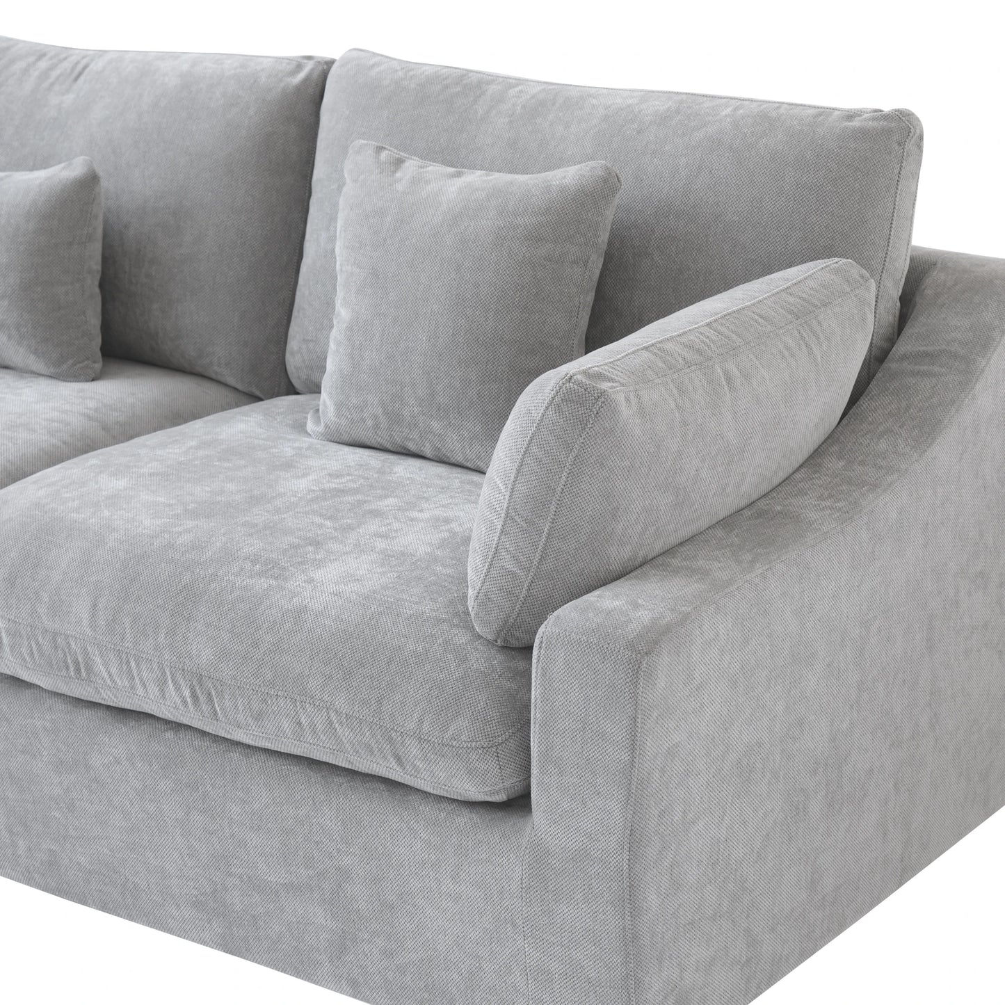Modular Sectional Sofa for Living Room 160" Cloud Couch Down Filled U Shaped Couch with Ottoman