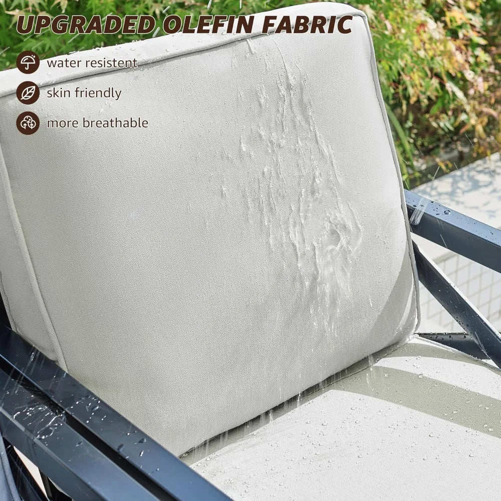 Outdoor Patio Furniture 4 Pieces Set, Modern Patio Conversation Sets